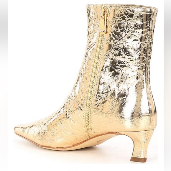 New Michael Kors
Cosmo Crinkle Metallic Leather Kitten Heel Booties - Picture 4 of 11